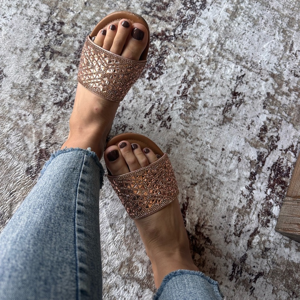 Women's Embellished Slide Sandals